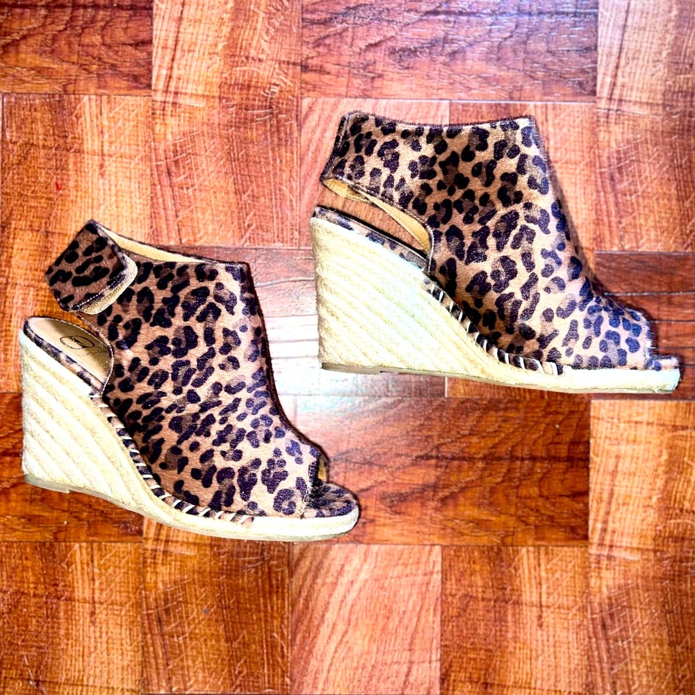 Kelsi Dagger Leopard Wedge Sandal